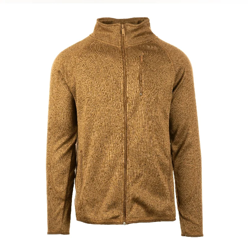 Men's full zip sweater knit jacket