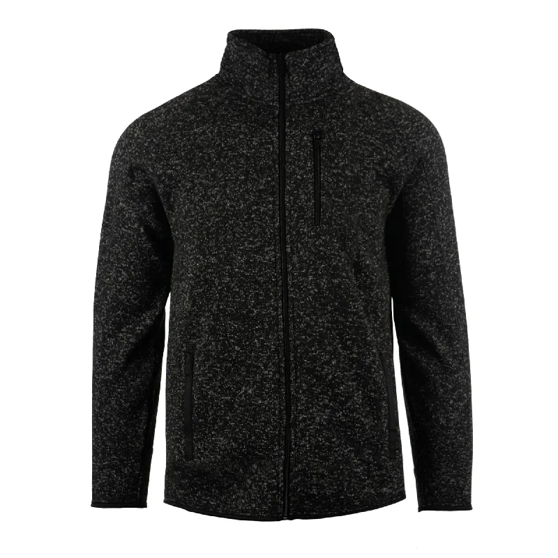 Men's full zip sweater knit jacket