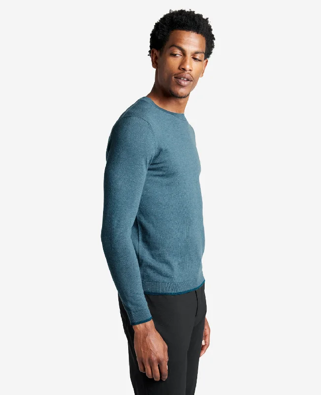 Crewneck Sweater with Tipping Details