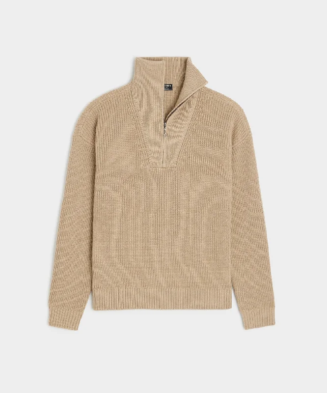 Merino Half-Zip Sweater in Baja Dunes