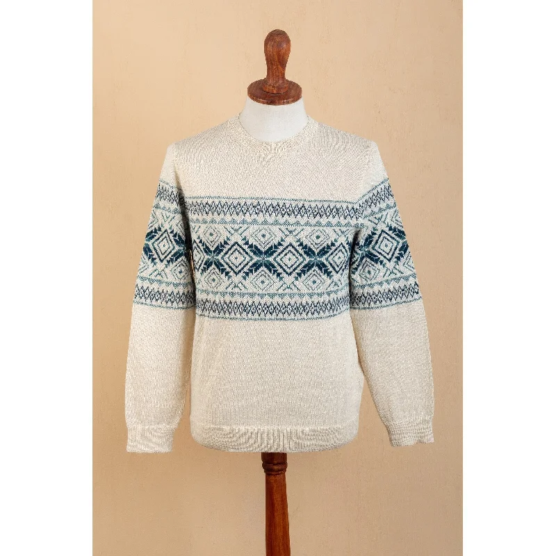 Novica Handmade Clouds In The Andes Mens Sweater