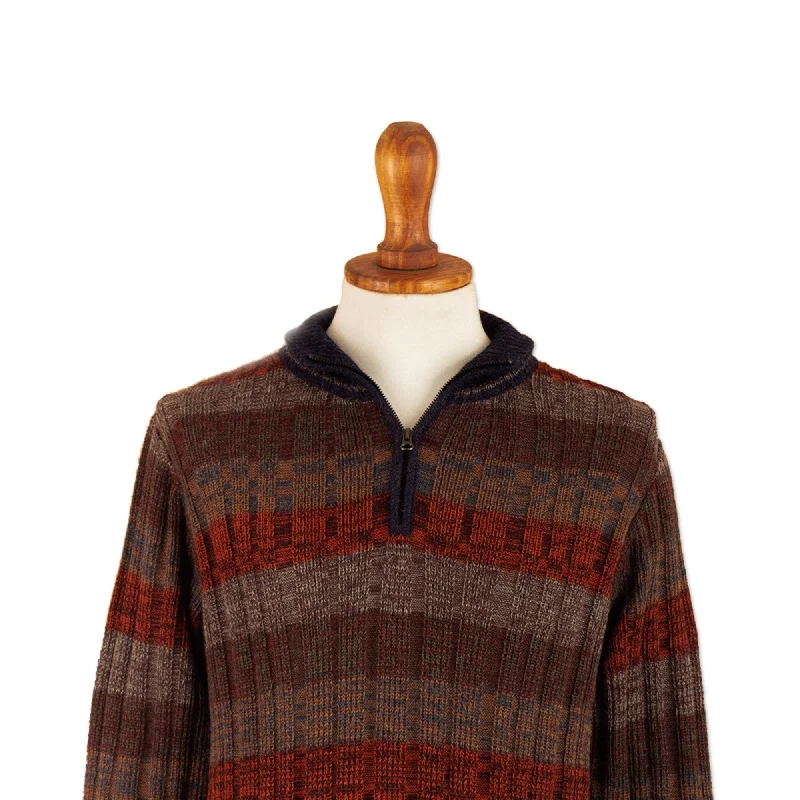 Novica Handmade Nasturtium Traveler Mens Sweater