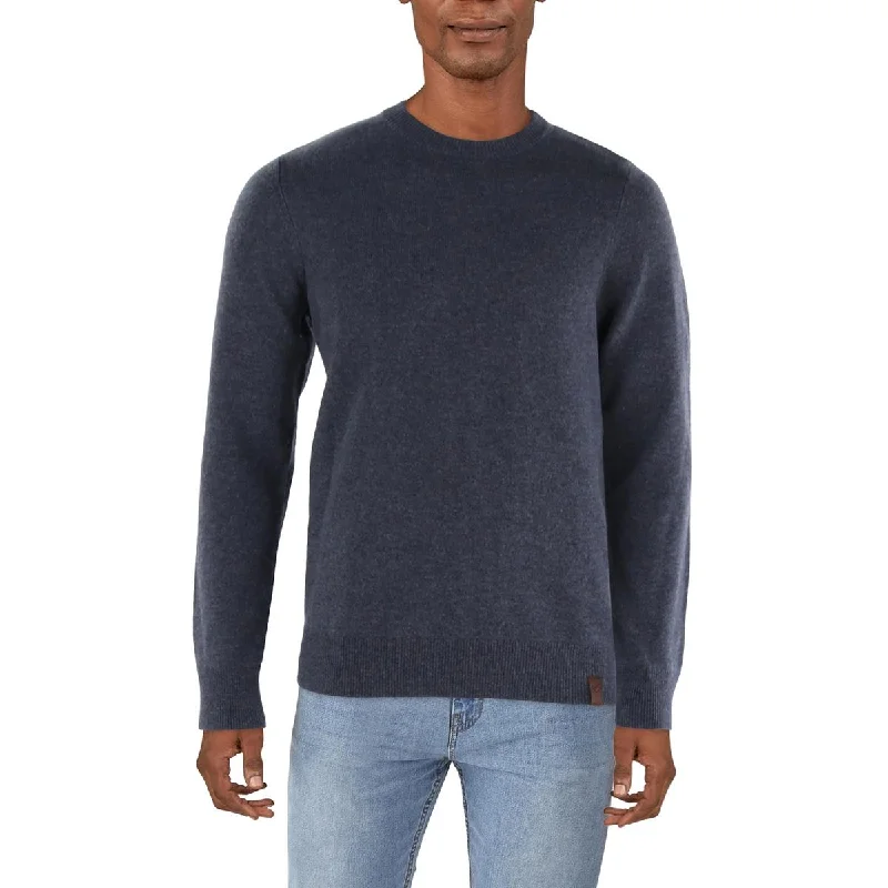 Obermeyer Mens Wool Ribbed Trim Crewneck Sweater