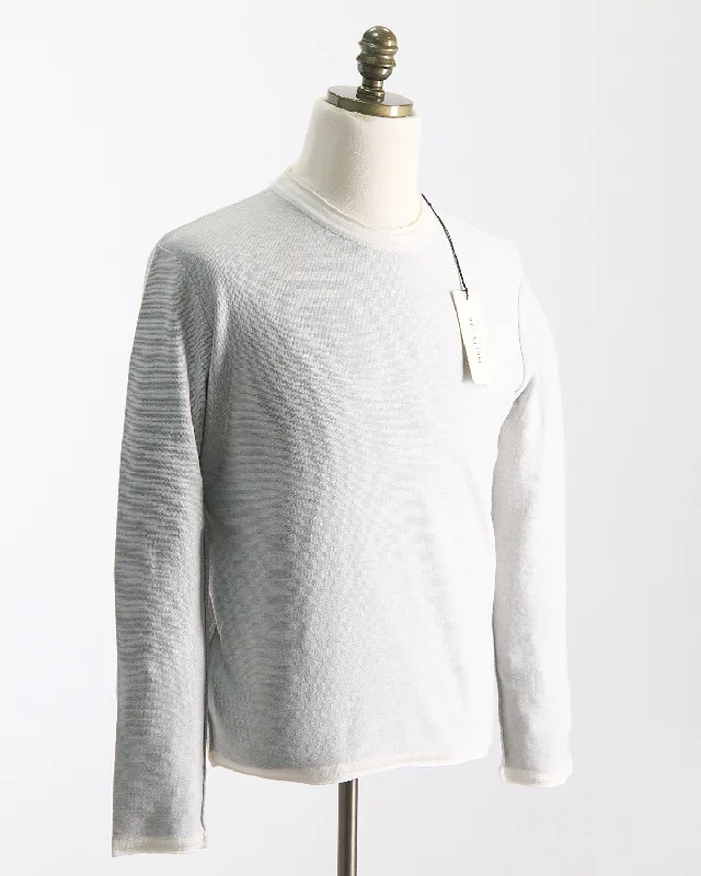 Soft Two-Tone Crewneck Sweater