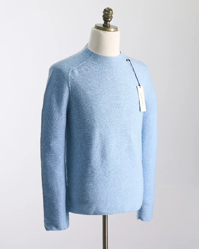 Tubular Knit Mockneck Sweater