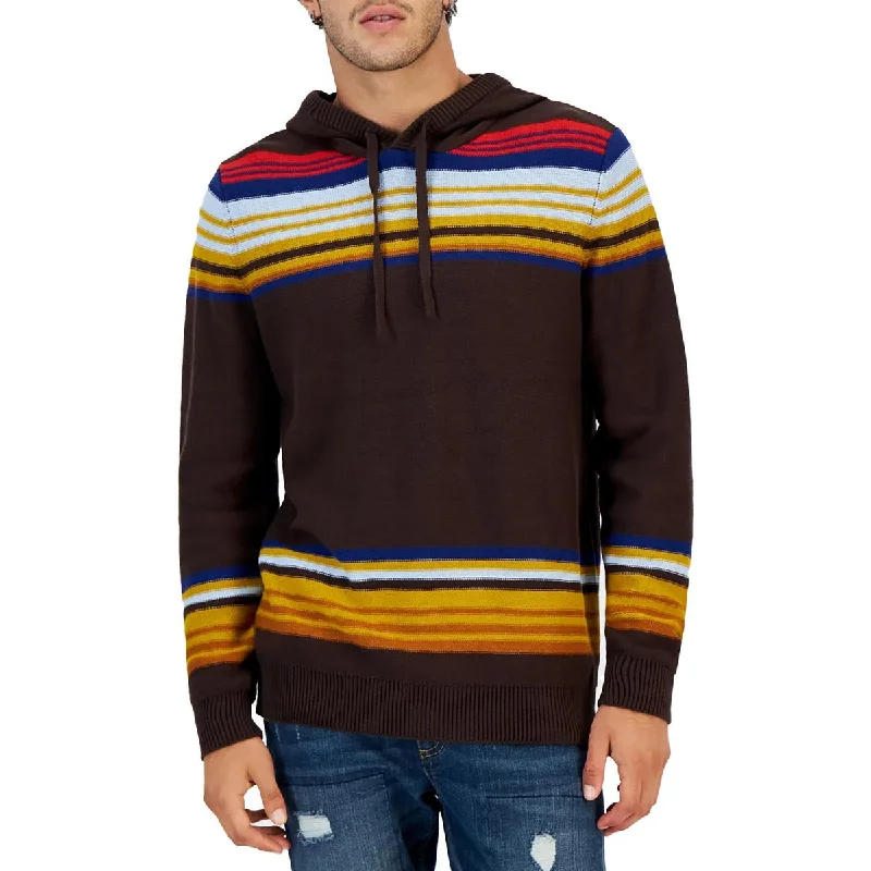 Sun + Stone Mens Cotton Stripe Hooded Sweater