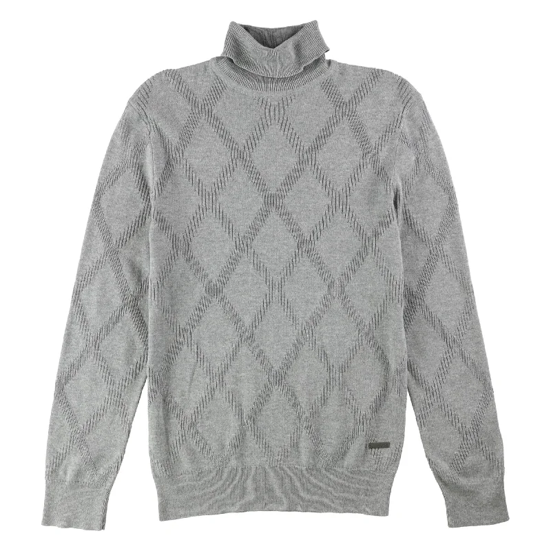 Tasso Elba Mens Diamond Knit Pullover Sweater