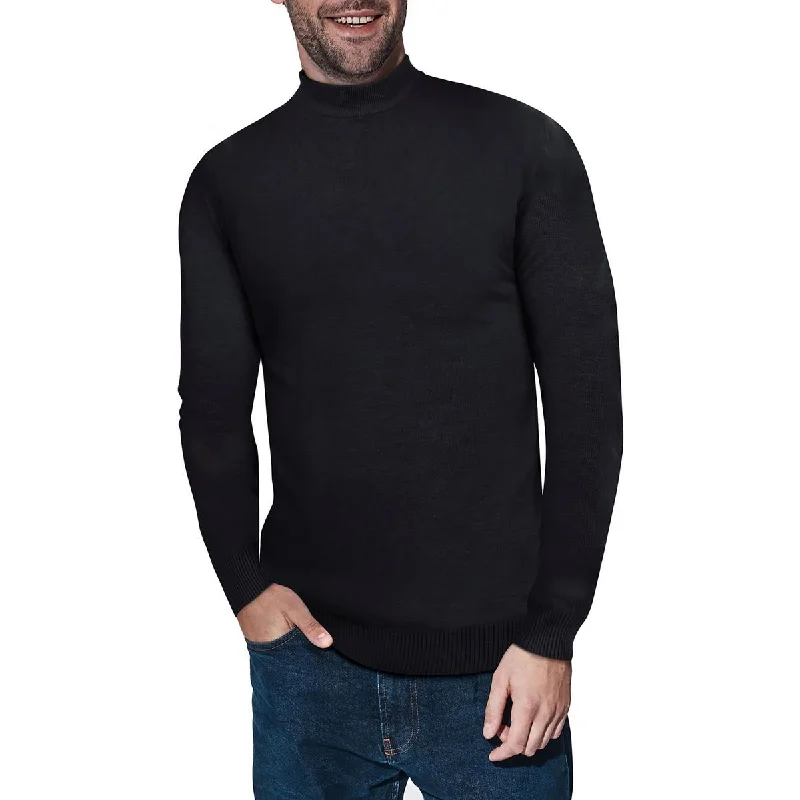 XRAY Jeans Mens Mock Turtleneck Ribbed Trim Mock Turtleneck Sweater