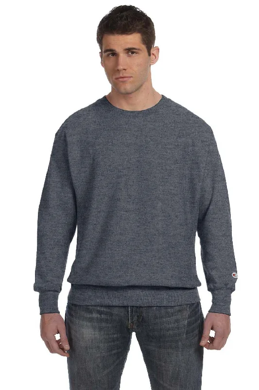 Champion Mens Shrink Resistant Crewneck Sweatshirt - Heather Charcoal Grey