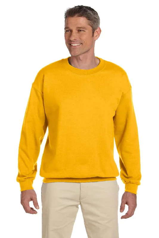 Gildan Mens Pill Resistant Fleece Crewneck Sweatshirt - Gold