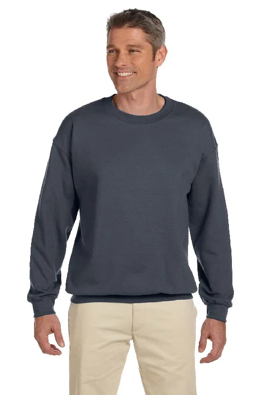 Gildan Mens Pill Resistant Fleece Crewneck Sweatshirt - Heather Dark Grey