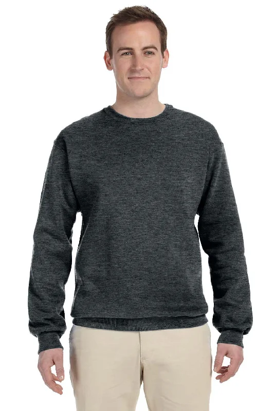 Jerzees Mens NuBlend Fleece Crewneck Sweatshirt - Heather Black