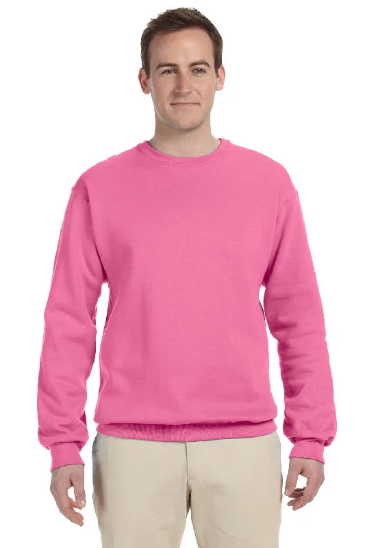 Jerzees Mens NuBlend Fleece Crewneck Sweatshirt - Neon Pink