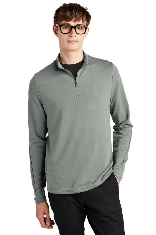 Mercer+Mettle Mens Stretch 1/4 Zip Sweatshirt - Gusty Grey