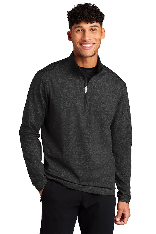 Sport-Tek Mens Sport-Wick Moisture Wicking 1/4 Zip Sweatshirt - Black